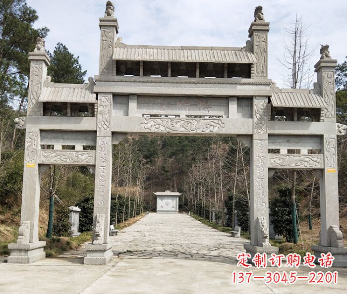 周口中领雕塑定制牌坊石雕