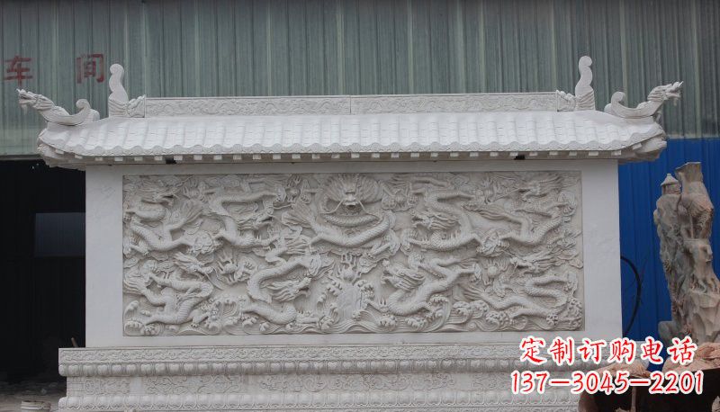 周口九龙壁石雕塑——让礼堂充满豪华气息