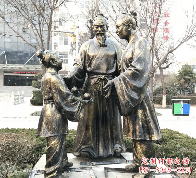 周口高端孔融让梨人物铜雕