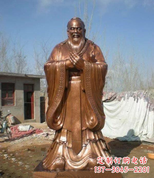 周口精致铸造——领雕塑出品的孔子铜雕