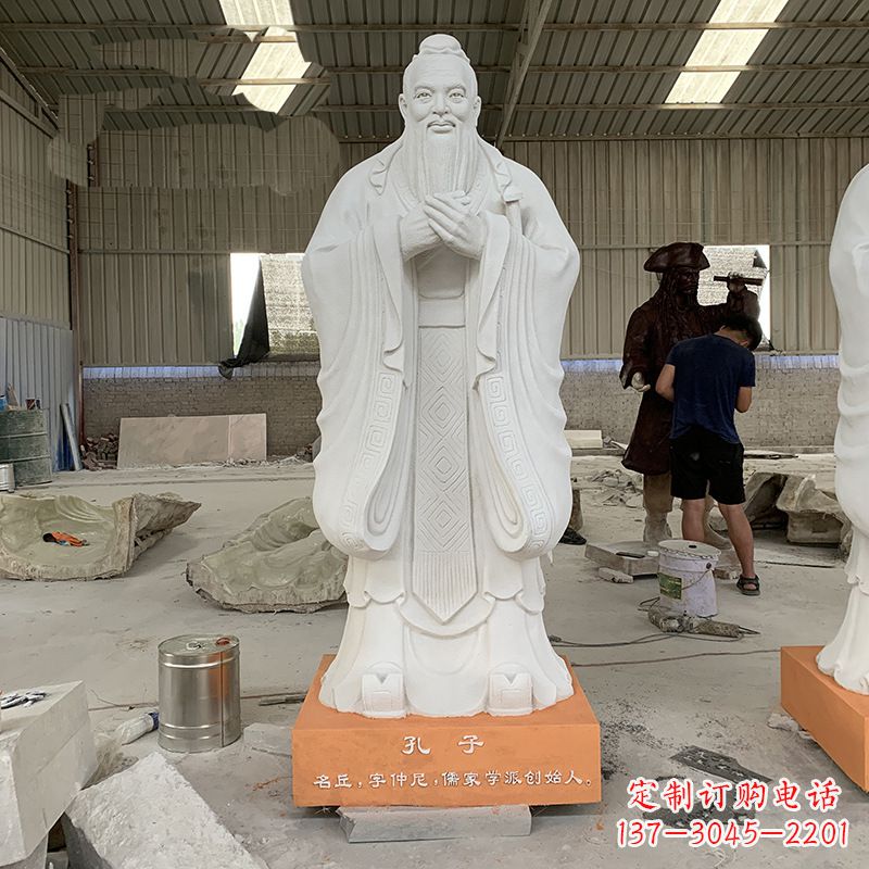 周口孔子人物石雕