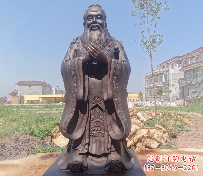 周口孔子铜雕 (2)