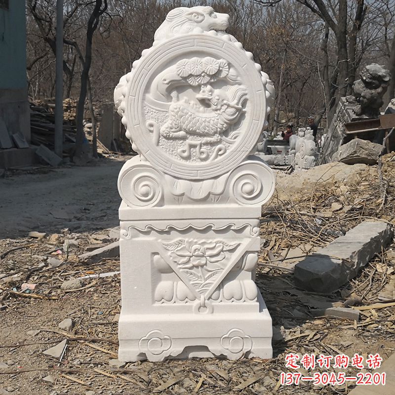 周口老石狮子门墩雕塑,打造与众不同的定制雕塑