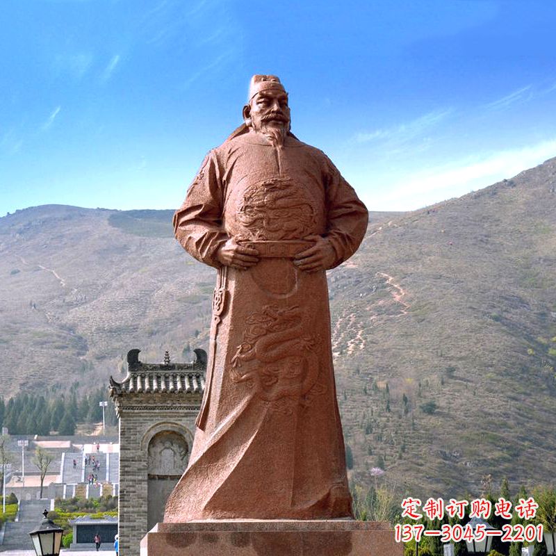 周口『李世民传神砂岩石雕塑』