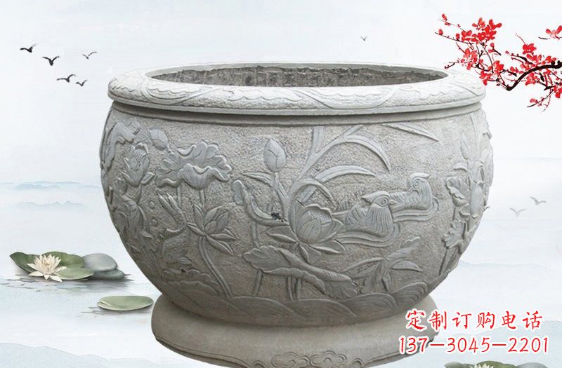 周口艺术精美的水缸雕塑