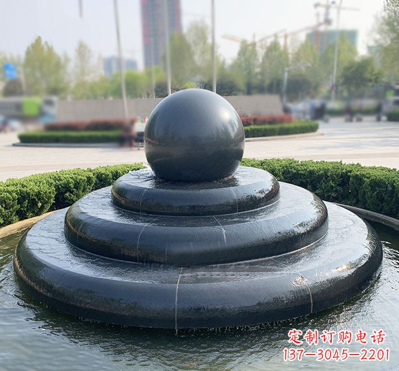周口临沂石雕风水球喷泉