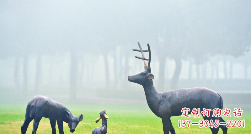 周口鹿一家:精美绝伦的动物铜雕