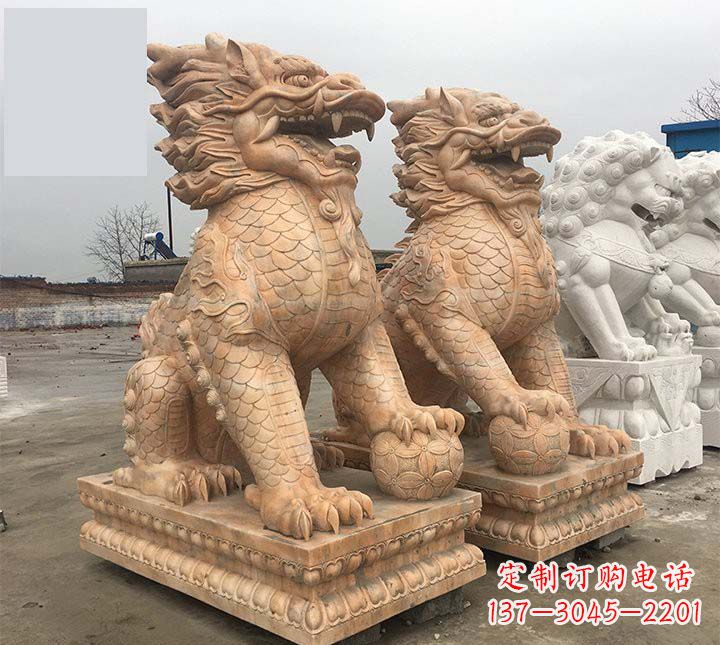 周口麒麟石雕,雕刻精美,让您眼前一亮