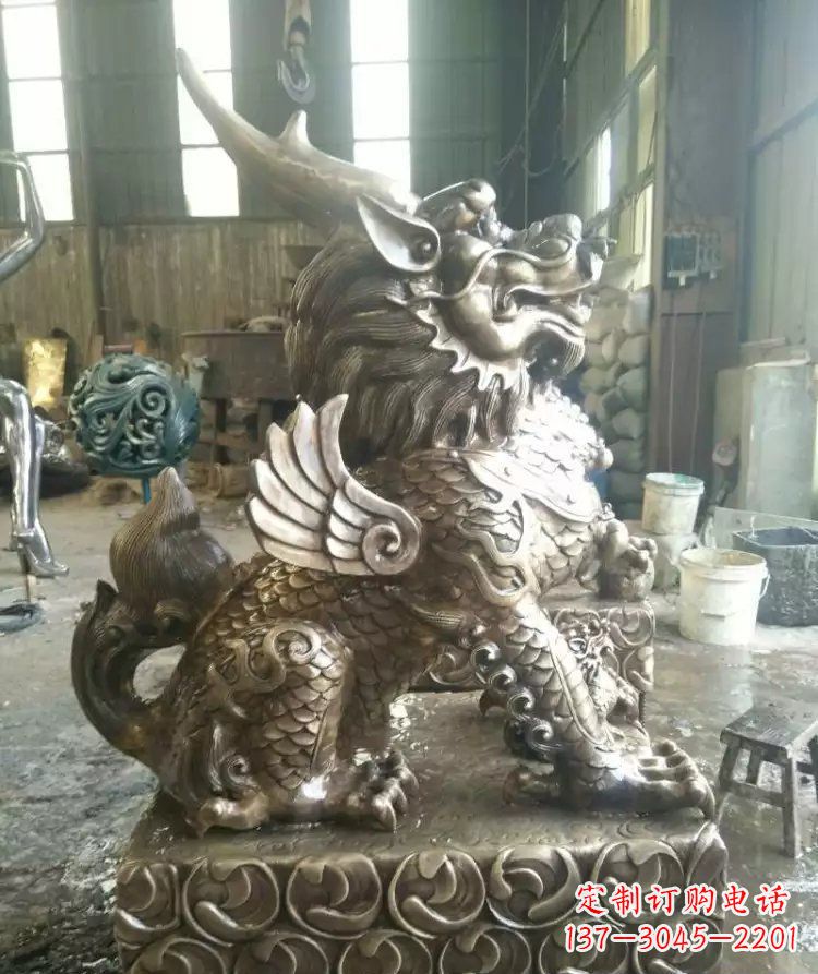 周口精美的麒麟雕塑--专属于你的艺术装饰