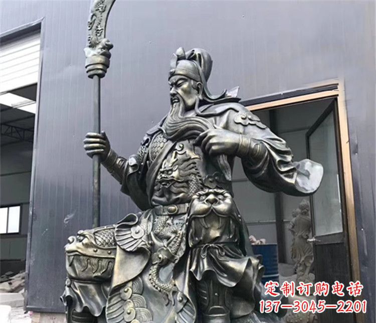 周口拿刀的武财神关公铜雕