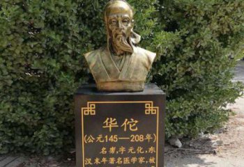 周口传承古代名人——华佗铜雕