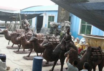 周口骆驼公园动物铜雕魅力无限