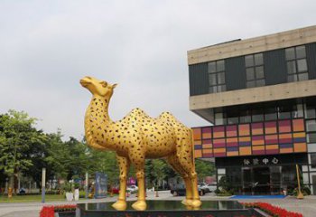 周口闪亮可爱的不锈钢骆驼雕塑