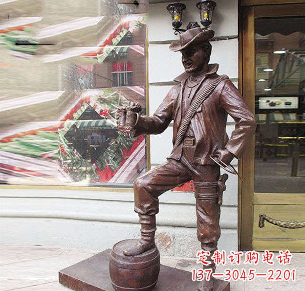 周口别具特色的牛仔铜雕