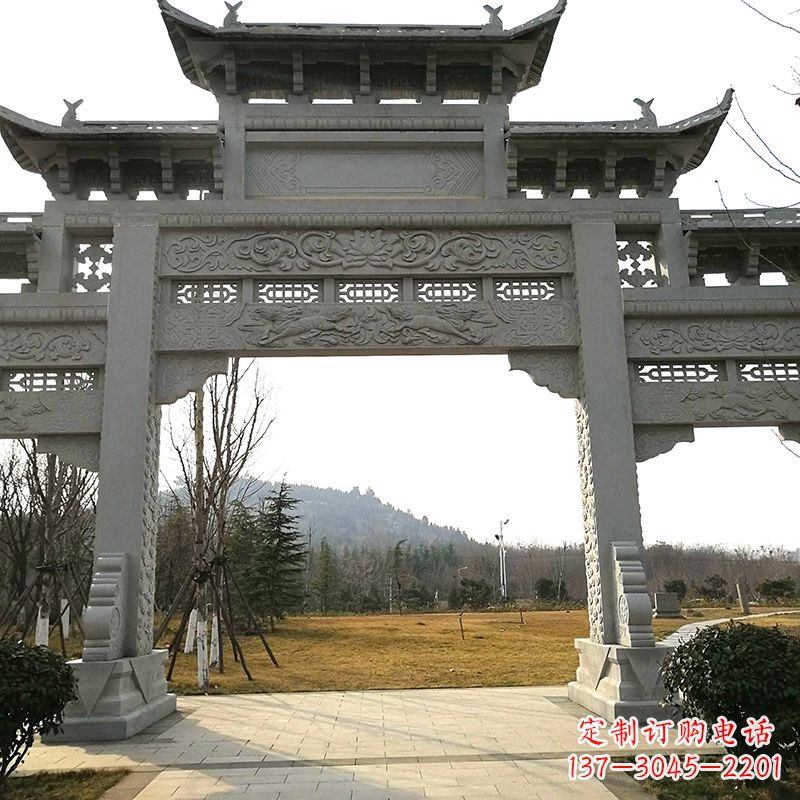 周口农村石雕牌坊