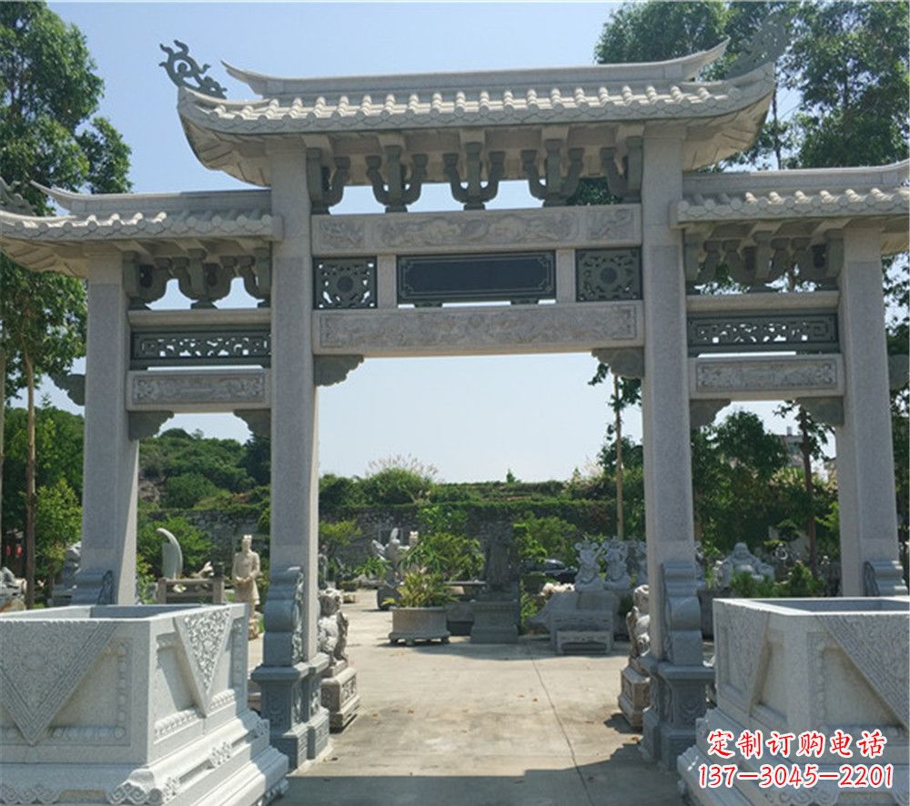 周口农村石牌坊雕刻