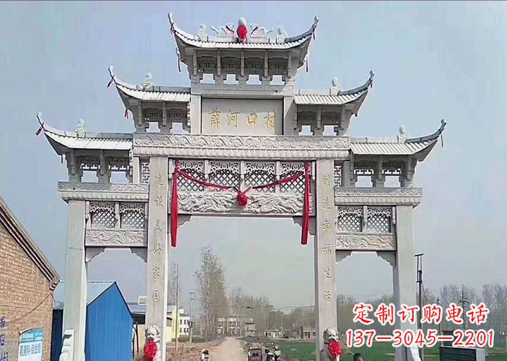 周口牌坊石雕龙