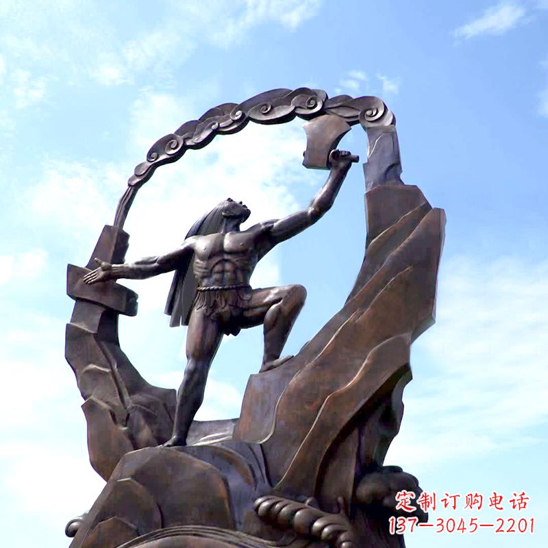 周口传承神话,展现气势—盘古大型景观雕塑