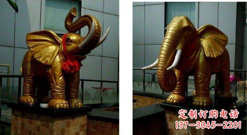 周口企业大象动物铜雕