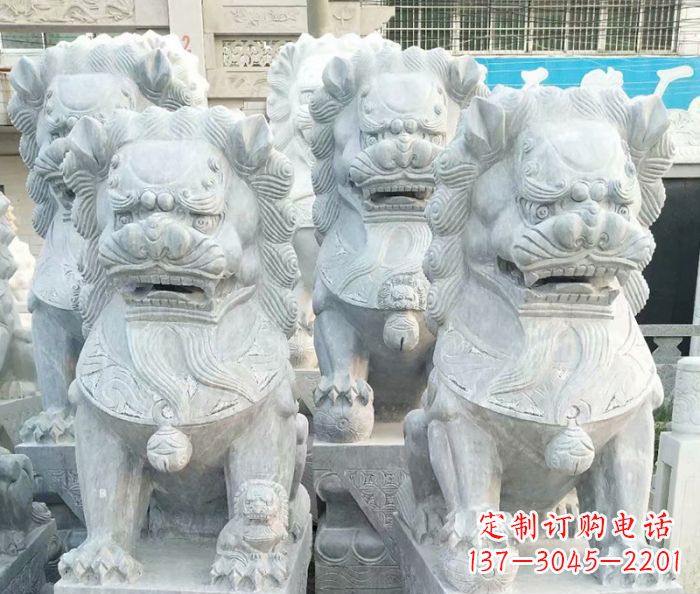 周口企业景观装饰大理石狮子雕塑