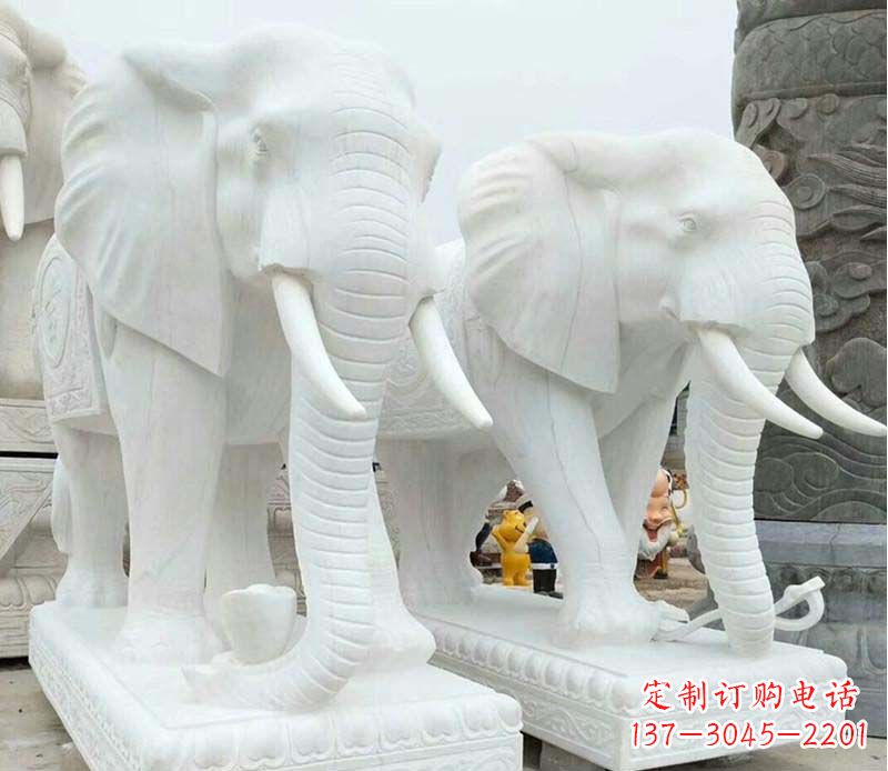 周口企业门口大象石雕