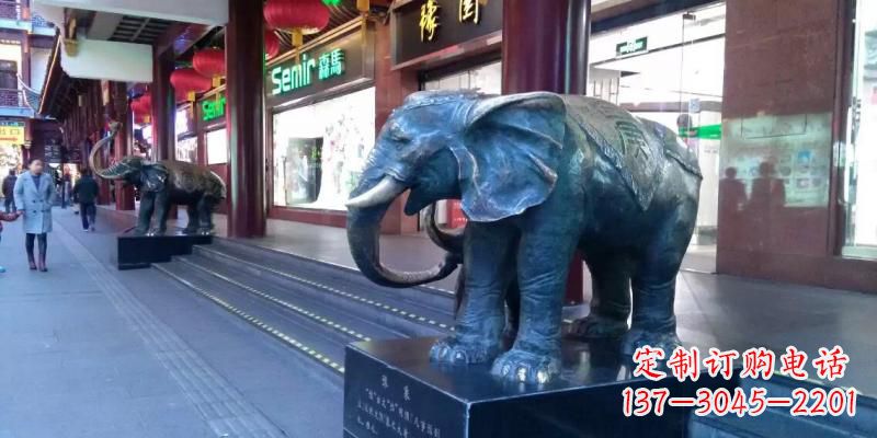 周口企业门口大象铜雕