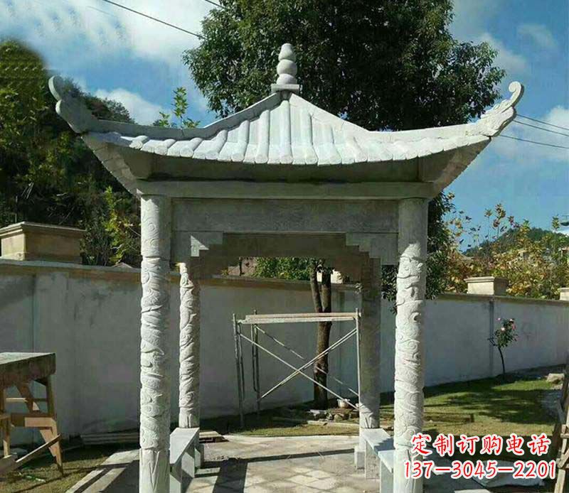 周口青石单层四角凉亭
