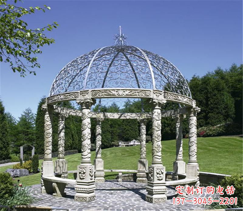 周口青石大型景观凉亭雕塑