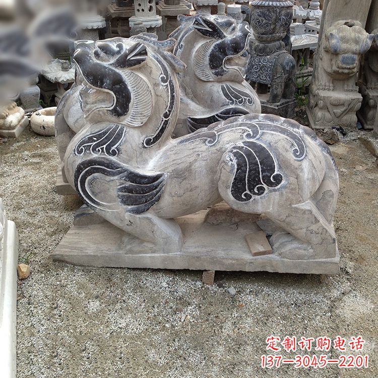 周口手工精雕青石貔貅雕塑