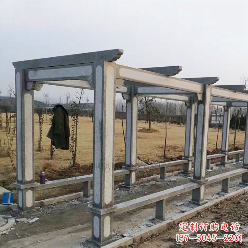 周口青石花架雕塑是由技艺精湛的艺术家设计并制…