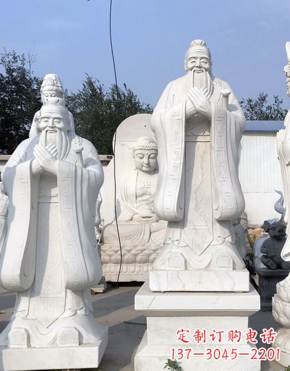 周口青石孔子雕像
