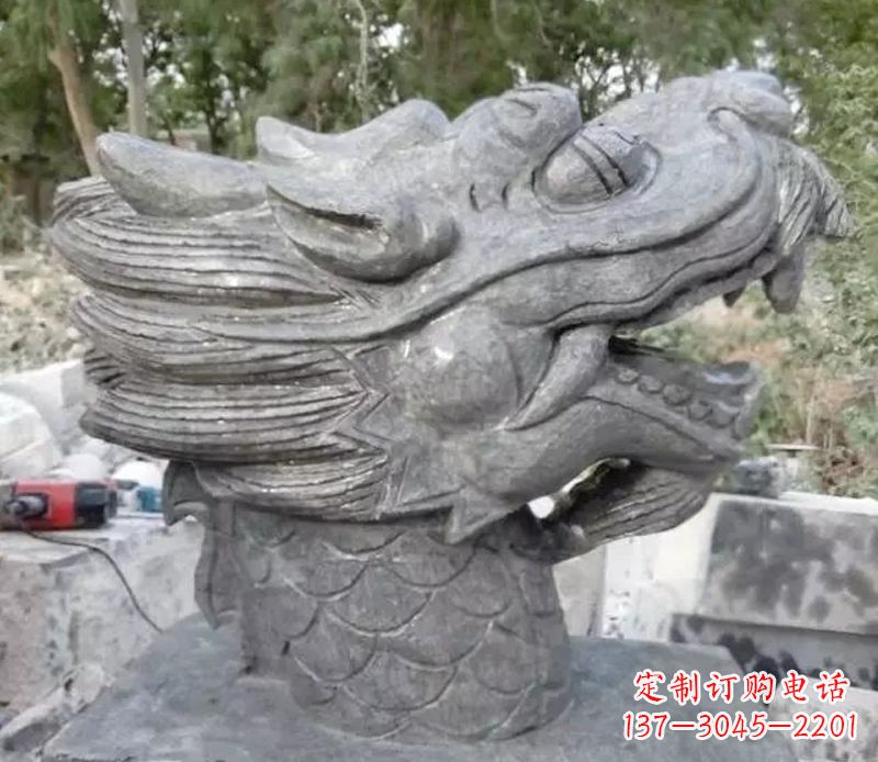 周口青石龙头雕塑