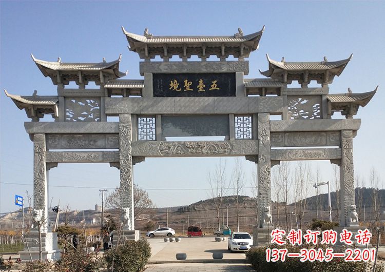 周口青石牌坊雕塑:精美瑰丽古朴简洁