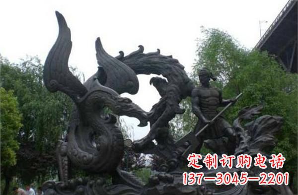 周口赛龙舟铜雕,青史留驰名!