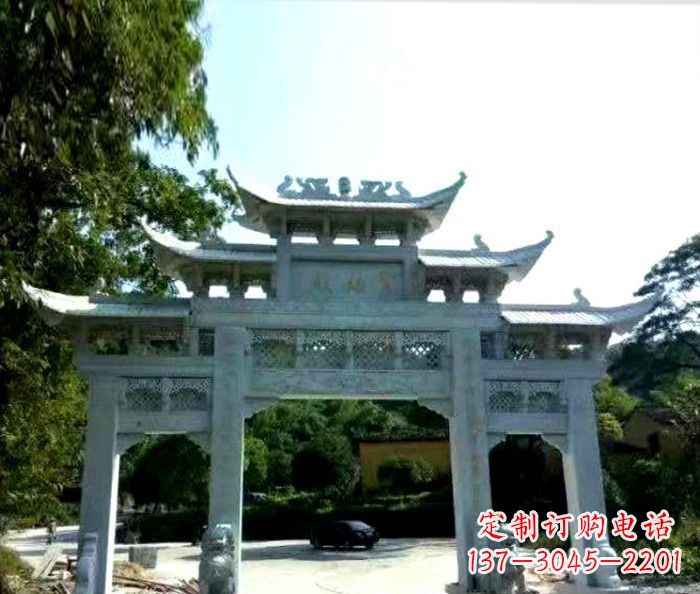 周口艺术般的精美大理石牌坊雕塑,为您的家增添高雅气质
