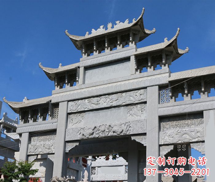周口定制牌坊石雕,纪念无价的美好记忆