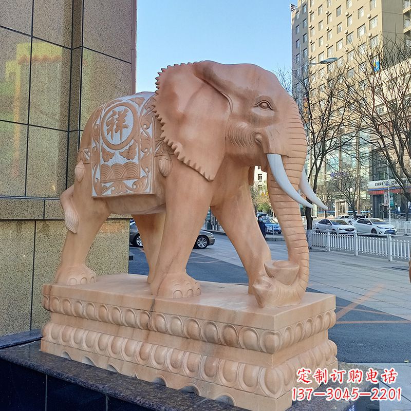 周口狮子大象石雕
