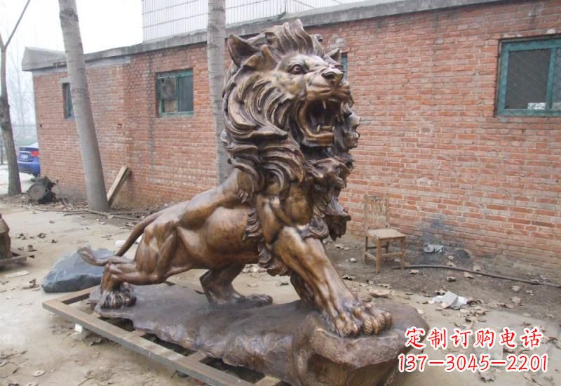周口高雅华贵的狮子铜雕