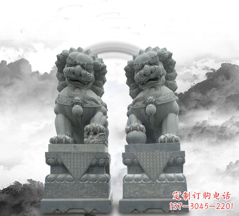 周口石雕大理石狮子雕刻