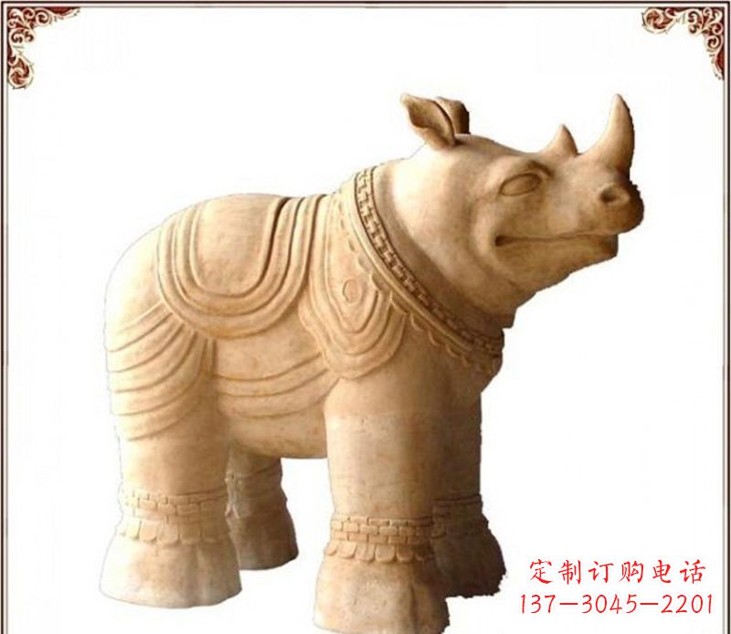 周口石雕大水牛公园动物摆件