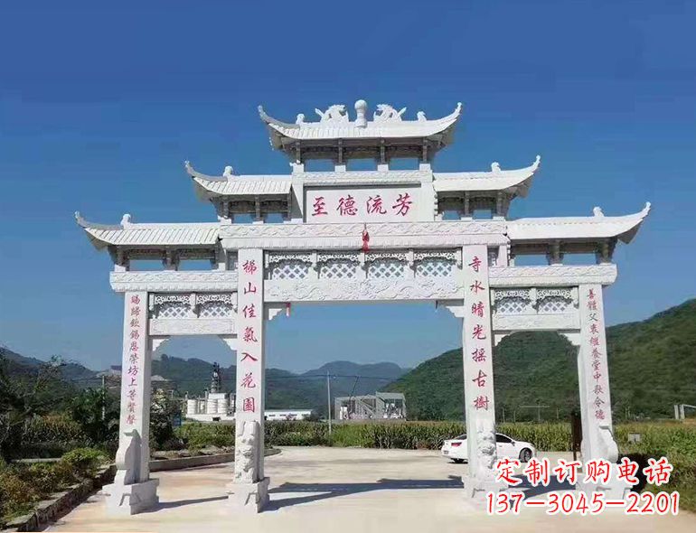 周口匠心制作，精致牌坊雕塑