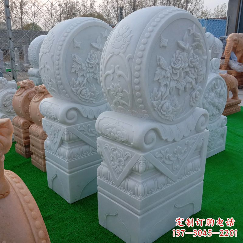 周口石雕方柱门墩雕塑,精美无穷