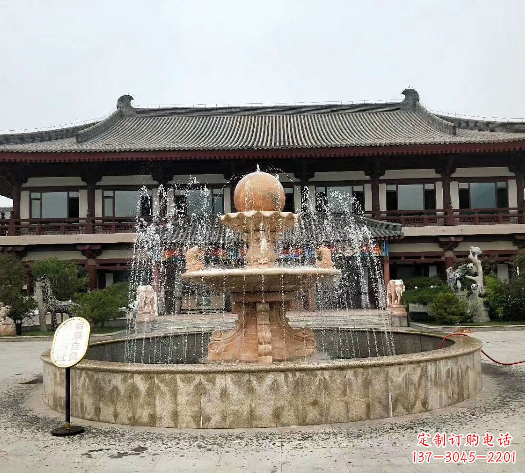 周口中领雕塑手工定制风水球雕塑