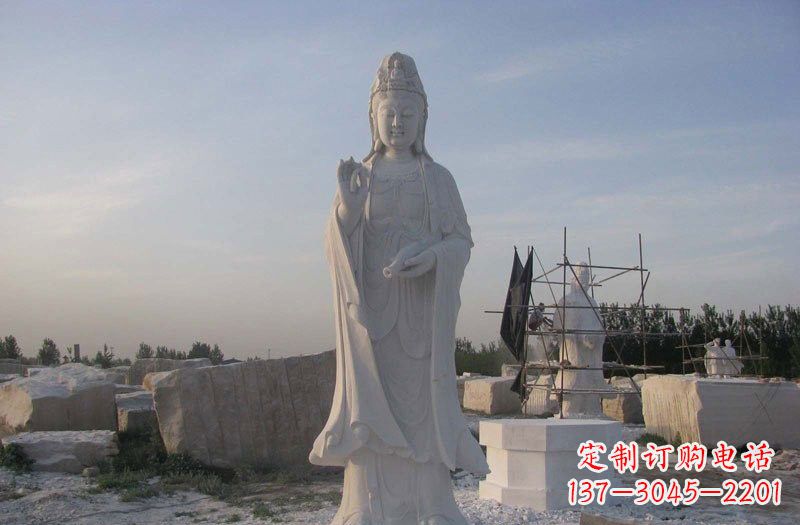 周口石雕立式观音