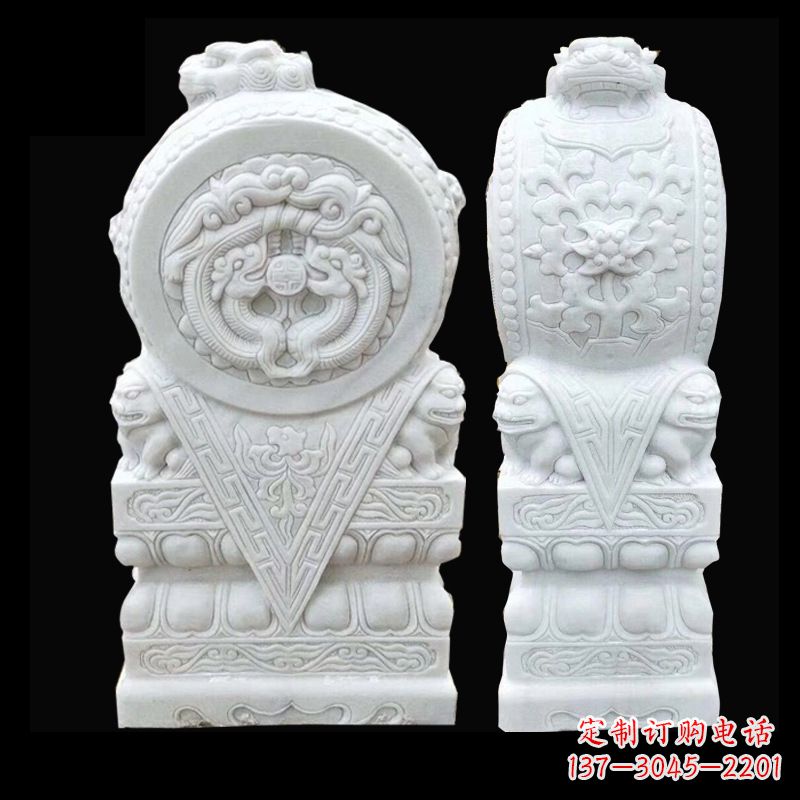 周口中领雕塑精心打造的石雕门墩雕塑，采用优质…