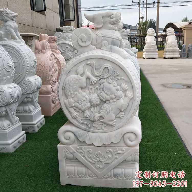 周口石雕牌坊抱鼓石,有艺术气息的雕塑定制