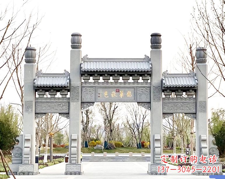 周口石雕牌坊一个门