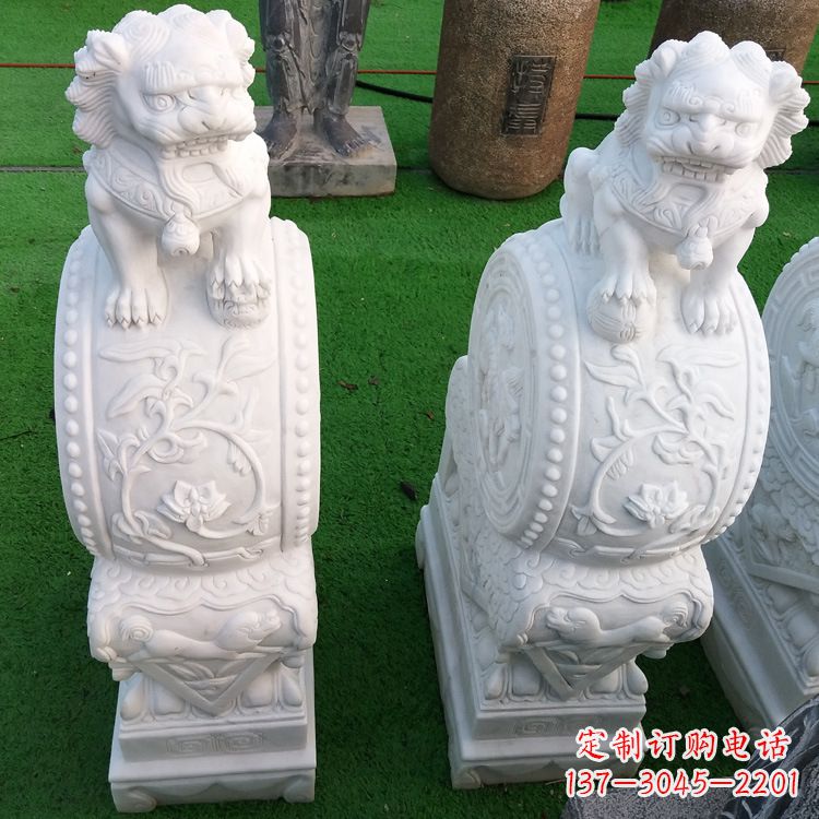 周口石雕青石貔貅门墩雕塑