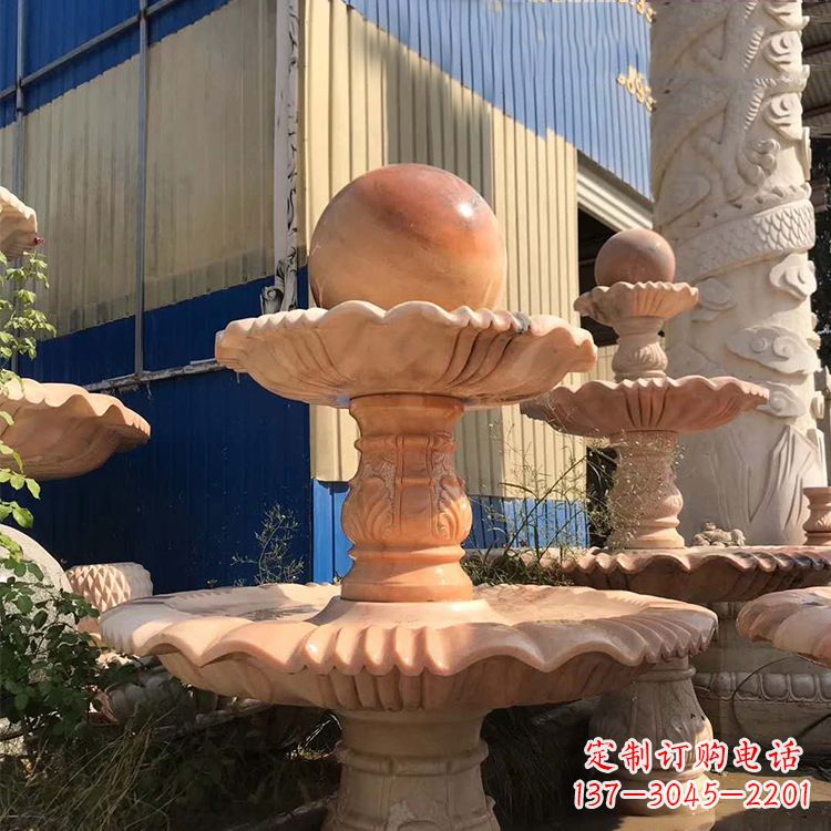 周口石雕五福临门风水球
