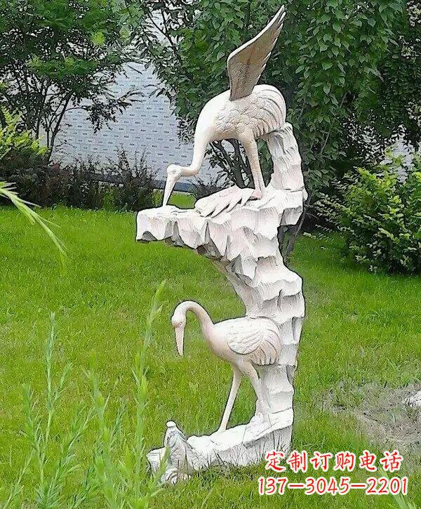 周口石雕仙鹤鲤鱼